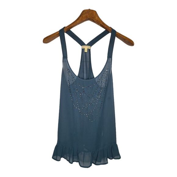 Anthropologie Size Small Pins & Needles Jeweled Tank - Picture 1 of 10